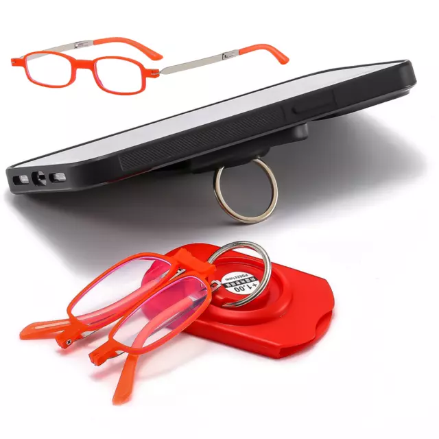 New Anti blue light With mobile phone holder Foldable Reading glasses +1.0~+4.0