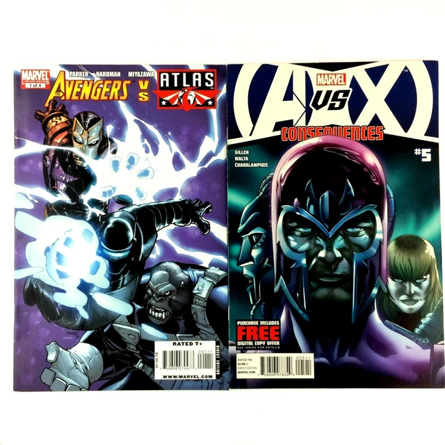 Avengers 10 Comic Lot Marvel #1 Uncanny Unplugged A vs X West Coast Mighty 3