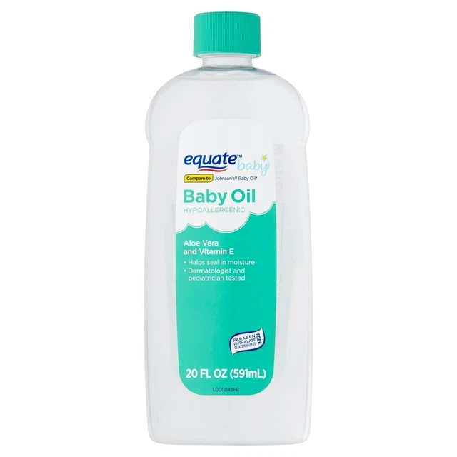 Equate Baby Hypoallergenic Baby Oil, 20 fl oz
