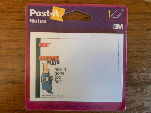 Vintage 1996 Dilbert Post-It Notes! Unopened Sealed NOS Satire Comedy