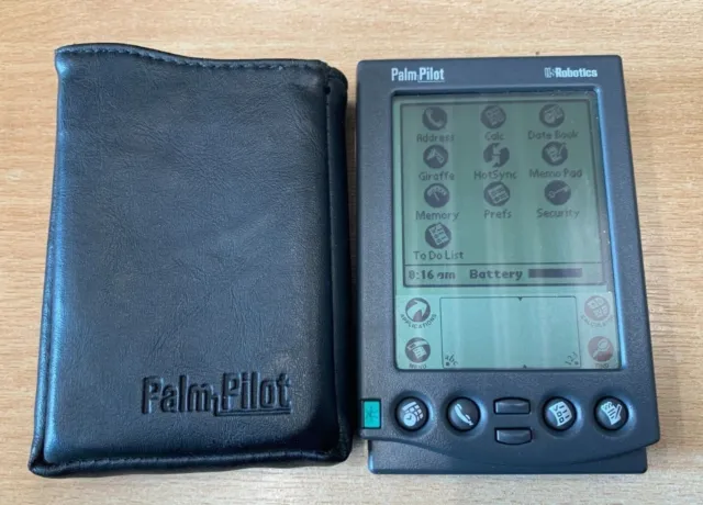 Palm Pilot Personal US Robotics - funzionante - Inc. stilo e custodia