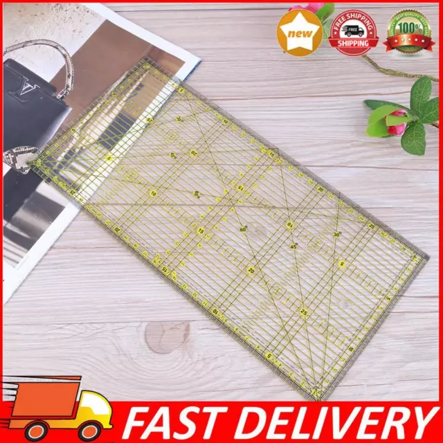 DIY Clear Ruler 30x15cm Patchwork Cloth Ruler with Grid Lines for Garment Design