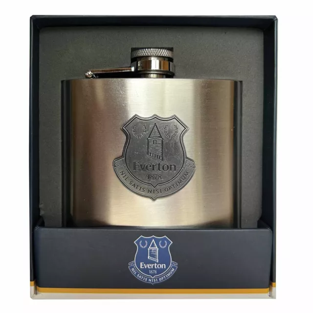 Everton FC Crest Stainless Steel Hip Flask SG32507