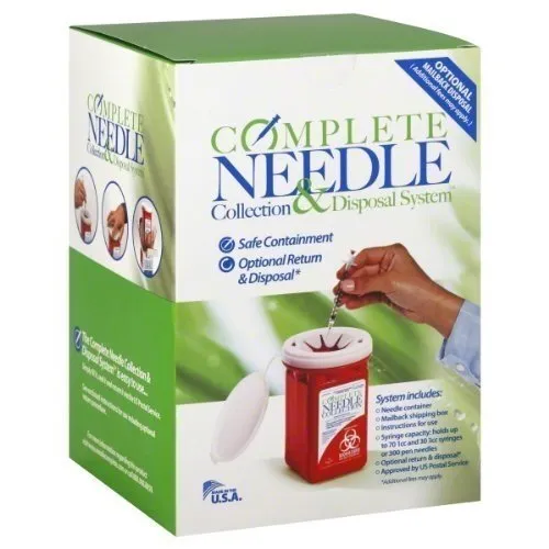 Sharps Compliance Complete Needle Collection & Disposal System Safe Containment