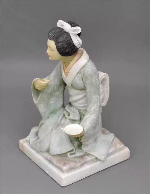 Otto Schmidt-Hofer (1873-1925) knieende Geisha Japanerin Alabaster