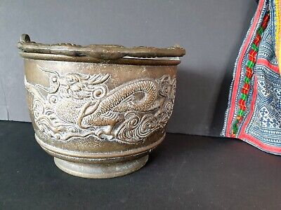 Old Japanese Bronze Dragon Planter …beautiful collection and display piece 3
