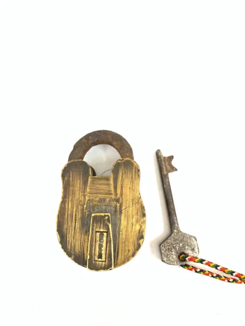 Vintage Brass Indian Mini Pad lock