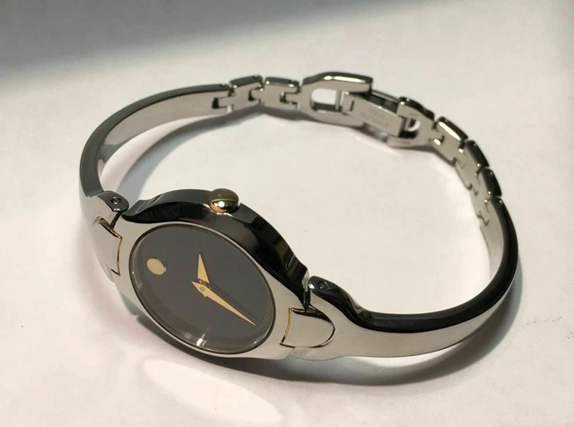 Orologio Donna Movado Bicolore Inox Quadrante Museo Nero Stile Bracciale 81 A1 1846 5