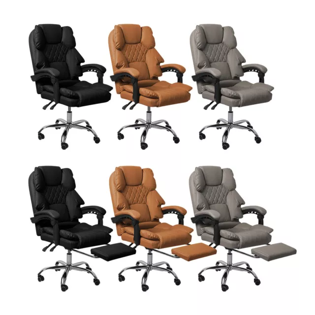 Levede Office Chair Gaming Recliner Executive Racing Computer Chairs PU Footrest