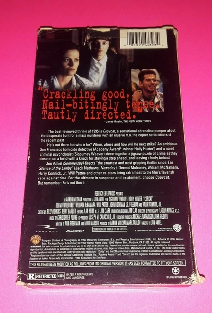 Harry Copycat COPYCAT (VHS 1995) Harry Connick Jr Sigourney Weaver Holly Hunter £1.92 ...