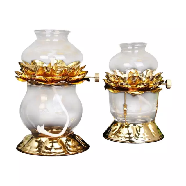 Öllampe im Vintage-Stil, Öllaterne, Lotusblume, Lampe für Kirchendekoration