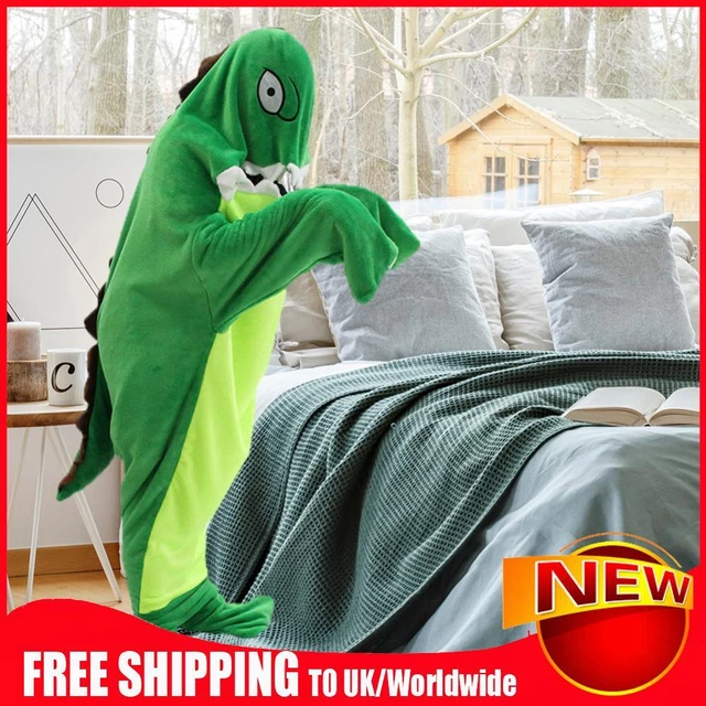 Soft Dinosaur Sleeping Bag Wearable Teenagers Adults Autumn Winter Dress (XXL)