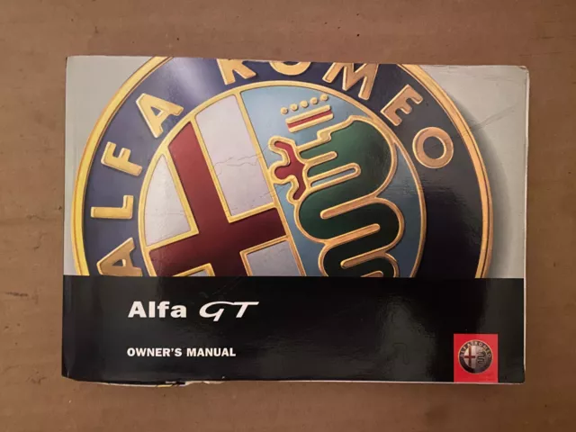 Alfa Romeo GT 937 Owners Manual Handbook 3rd Edition 07/2004