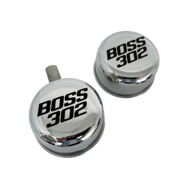 Boss 302 Chrome Valve Cover Breather & PCV Breather with Grommets
