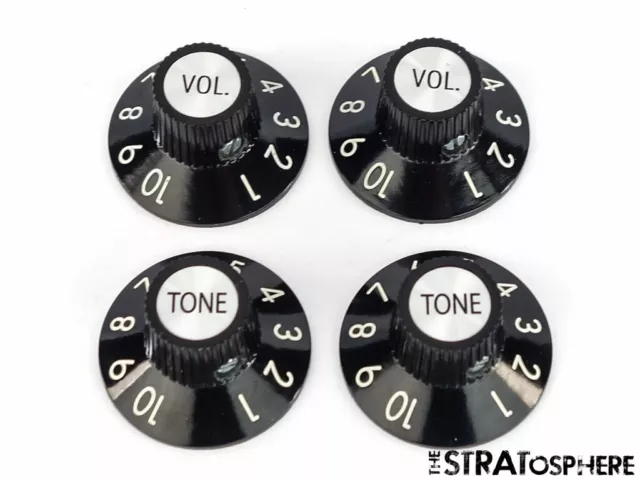 Fender Chris Shiflett Deluxe Telecaster Tele GUITAR KNOBS Control, Black Skirted Fender Chris Shiflett Deluxe Telecaster Tele GUITAR KNOBS Control, Black Skirted
