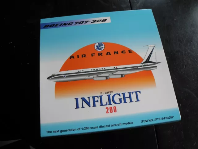 Extremely RARE Inflight Boeing 707 AIR FRANCE Hard to Find, 1:200