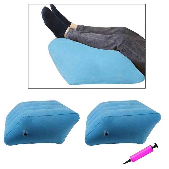 Oreillers gonflables de coin de jambe, coussin de soutien d'élévation de