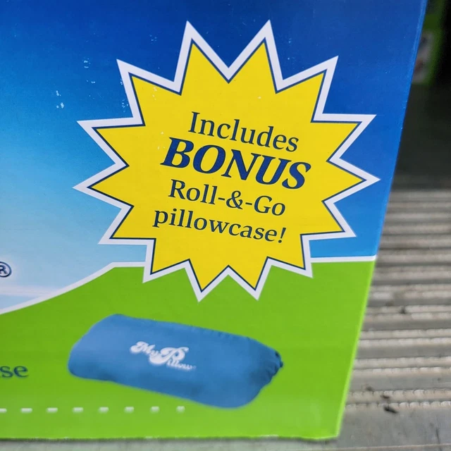 Brand New My Pillow Go Anywhere Pillow Daybreak Blue 12x18 3
