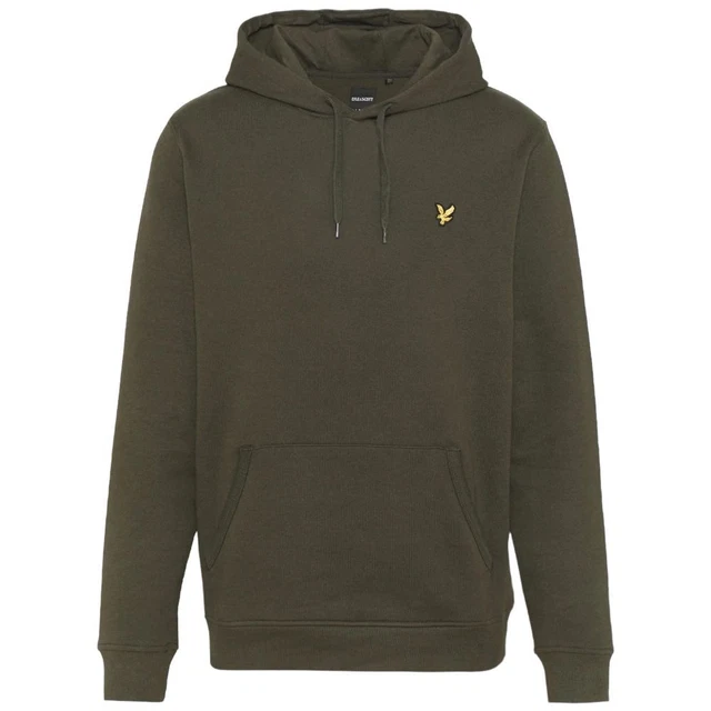 Lyle and Scott felpa verde oliva da uomo con cappuccio ML1139V felpa invernale