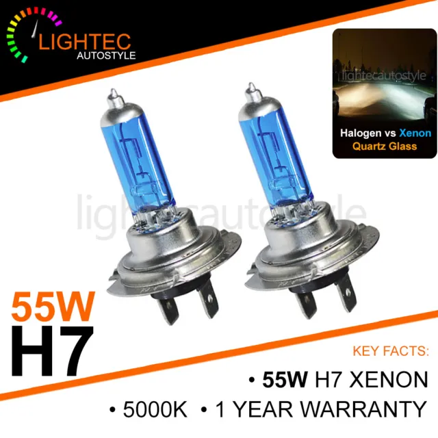 Lunex H7 SUPREME VISION 12V 55W 477 Headlight Bulbs PX26d Set 3700K