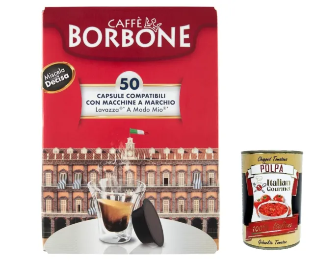 100x Caffè Borbone Miscela Decisa Kapseln Lavazza A modo Mio+Polpa 400g