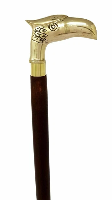 CANNE DE MARCHE antique Canne de marche en bois Bouton de poignée en