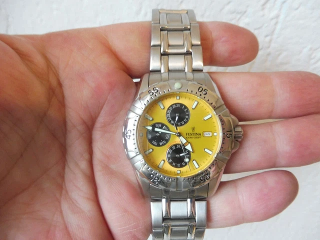 Montre festina top cadran jaune