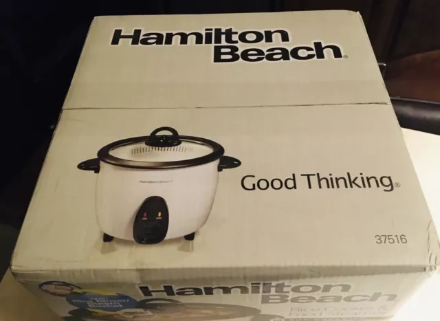 Cuiseur à riz et vapeur alimentaire Hamilton Beach 16 tasses 37516 flambant neuf 2