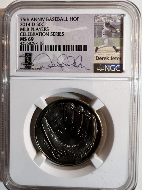 2014 D ,50 COIN 75th ANNIV BASEBALL HALL OF FAME  PLAYERS. DEREK JETER