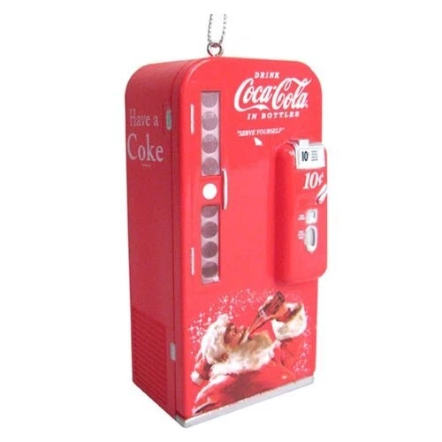 KURT S. ADLER CocaCola Santa Vending Machine 3 3/4Inch Ornament 12.