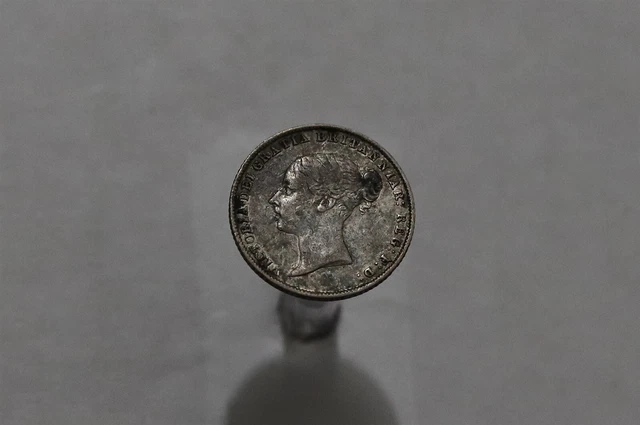 🧭 🇬🇧 Uk Gb 6 Pence 1865 Die Nr. 4 Bull 3212 Silver Victoria B59 #9734