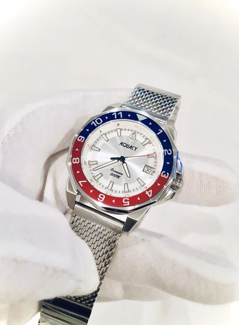 NEW Aquacy Hei Matau Oceanum Men's Automatic 200M Silver Dial Dive Watch