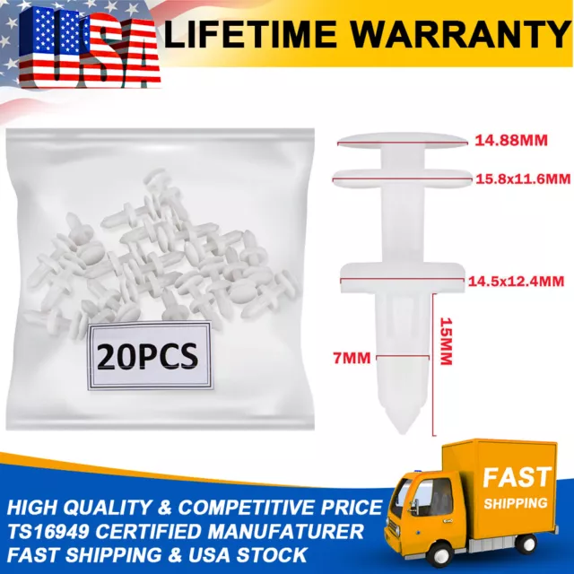 20Pcs Door Panel Retainer Push Pin Nut Holder For GMC Chevy C/K 1500 2500 Nylon