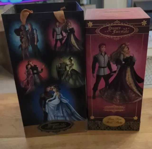 Disney Store Fairytale Designer Collection Aurora & Prince Phillip Dolls