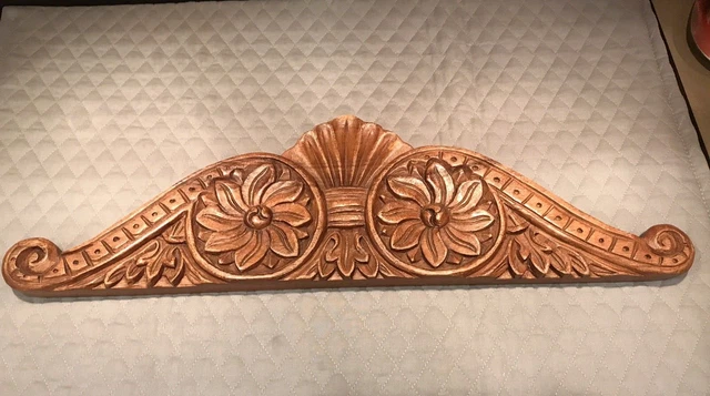Carved Wood Pediment Made in Thailand