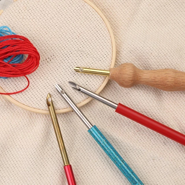 Poke Stickerei Nadeln Einfädler-Set Nähwerk zeuge Stricken Stickerei Stift