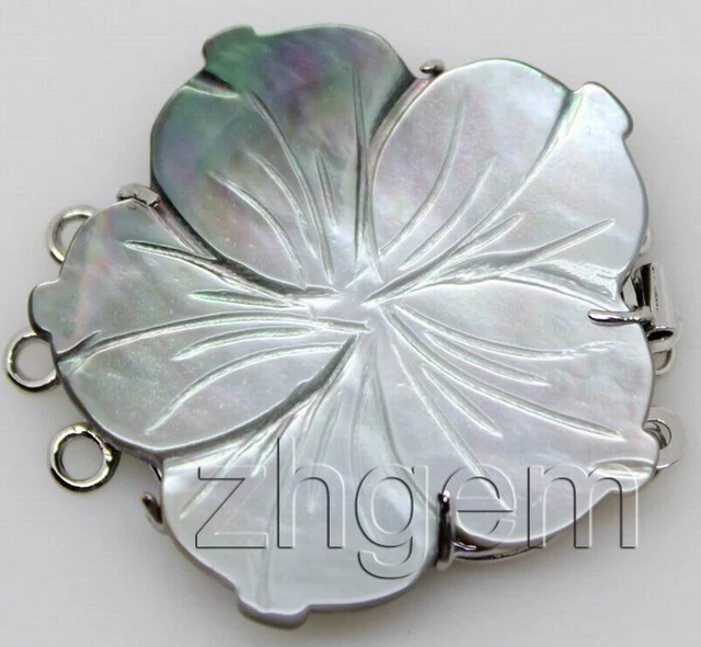 Cierre de carcasa gris natural madre perla 30 mm diseño de joyería hallazgos de reparación