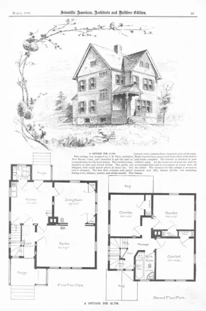 A Cottage for $1,750 - Scientific American Architects and Builders Edition -1888