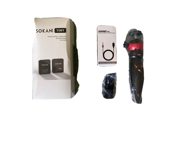 SOKANI Tiny Professional wireless microphone stystem with Tripod. Eachshot TRS-L