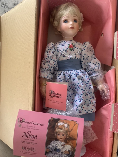 Paradise Galleries Treasury Collection Porcelain Doll Allison