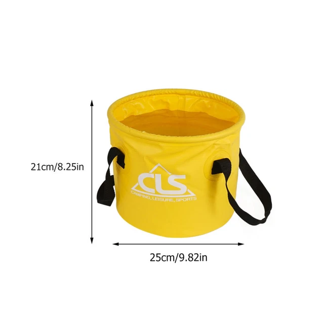 Seau Pliable 20L ActiveSol - Jaune - Pour Camping, Jardin, Plage - Léger Et Robuste