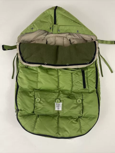 7 A.M. Enfant Le Sac Igloo - Cotton Lined Insulated Footmuff Cocoon Sz Small