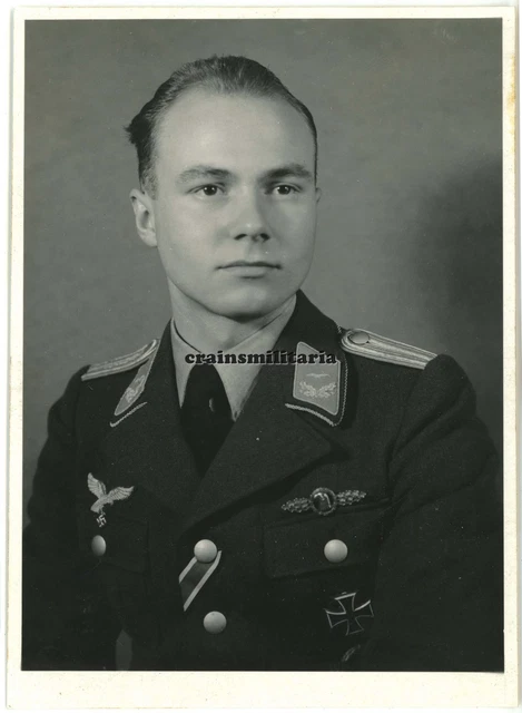 Orig. Foto Portrait Pilot PLANK Ulrich 1.(F)/124 Kirkenes Norwegen Orden FFS