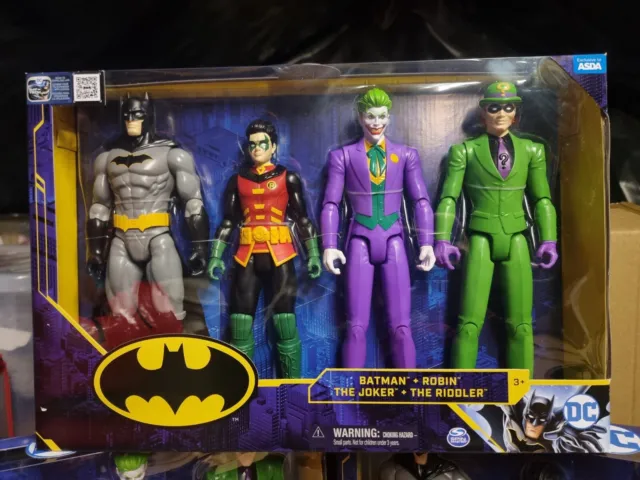 DC Comics Batman Robin The Joker & The Riddler Action Figures Spin Master