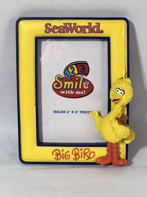 SeaWorld Sesame Street Big Bird  4”x6” Picture Photo Frame~