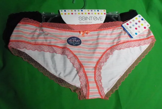 ST. EVE LACE Trim Color Dot Hipster Panty Panties Briefs Pink Size Small  $11.99 - PicClick