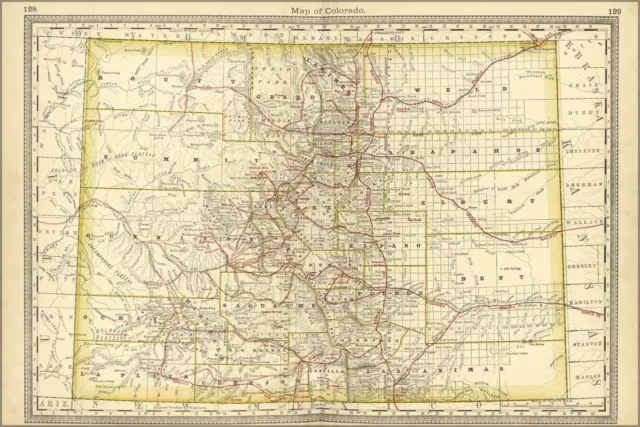 Poster, Many Sizes; Map Of Colorado 1881