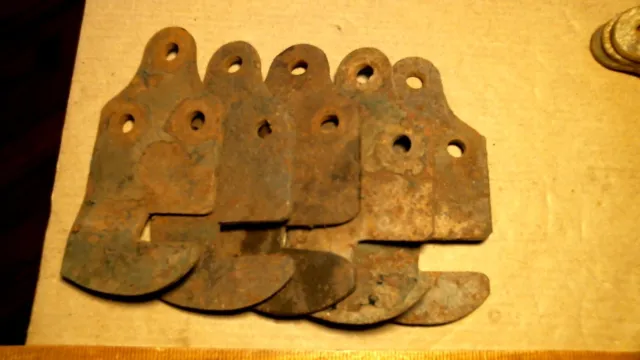 8 Heavy Duty 1/4" Steel Barn door Gate Latch Plates antique vintage old hardware 5
