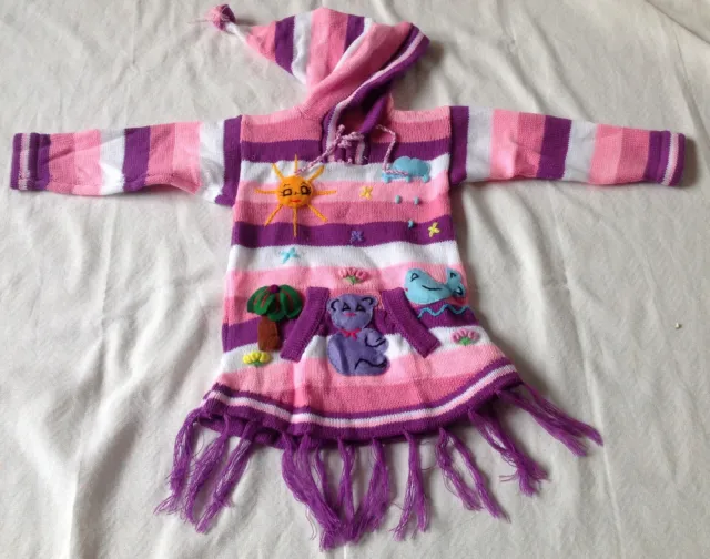 Hand knitted Alpaca Wool Children Sweaters with 3D designs