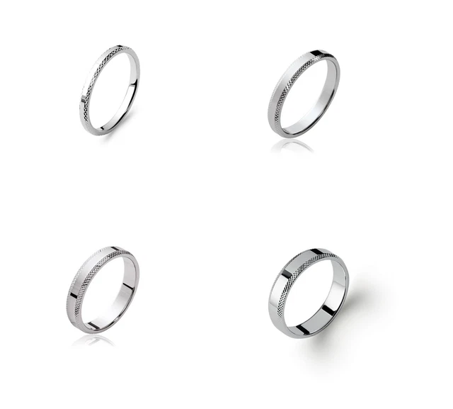 Bague Alliance Femme Argent 925 Rodium - Taille 55 - Pronuptia Neuve Sans Boîte